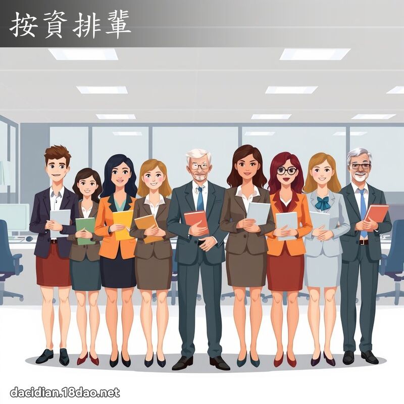 按资排辈 - 国语大辞典配图