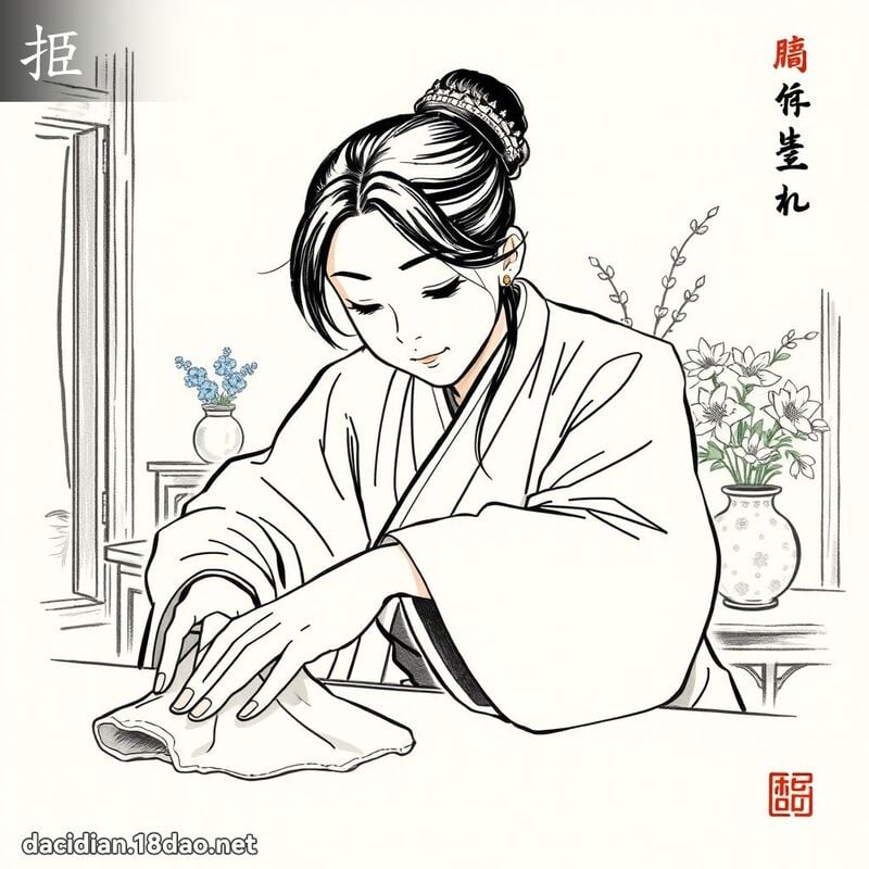 挋 - 國語大辭典配圖