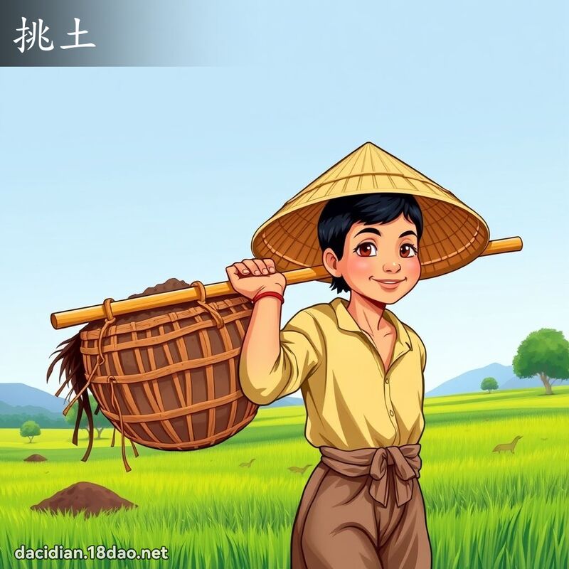 挑土 - 国语大辞典配图