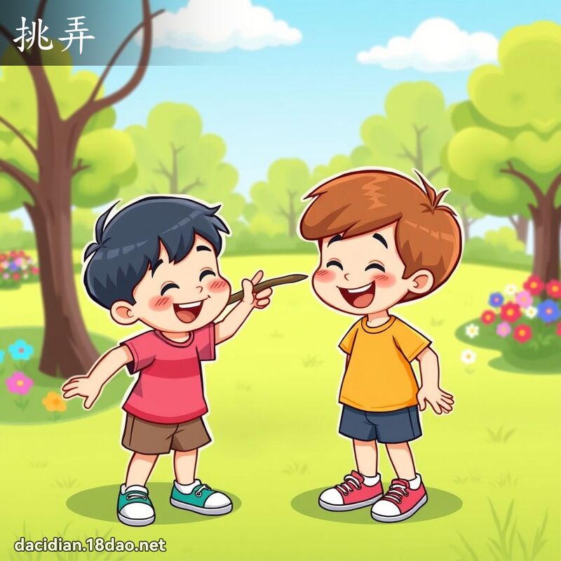 挑弄 - 国语大辞典配图