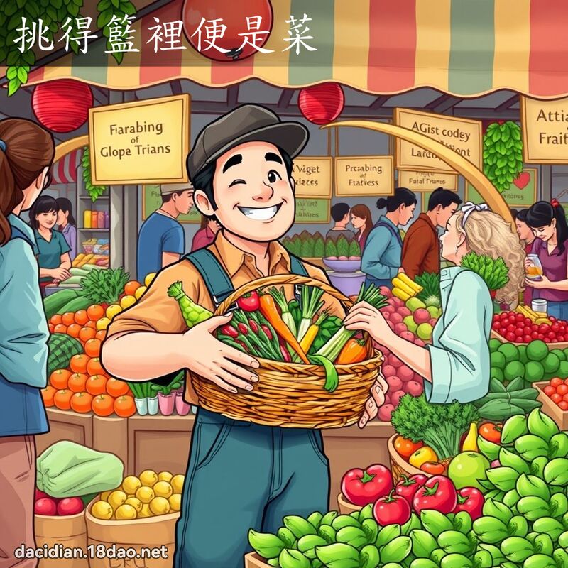 挑得篮里便是菜 - 国语大辞典配图