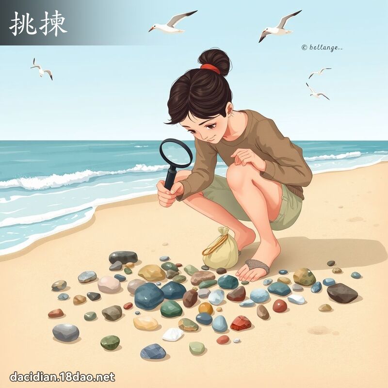 挑拣 - 国语大辞典配图