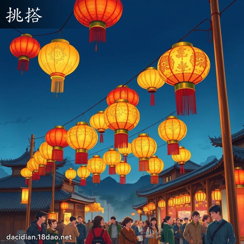 挑搭 - 国语大辞典配图
