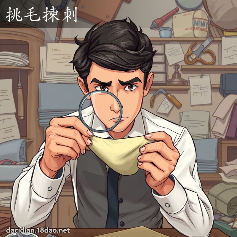 挑毛拣刺 - 国语大辞典配图