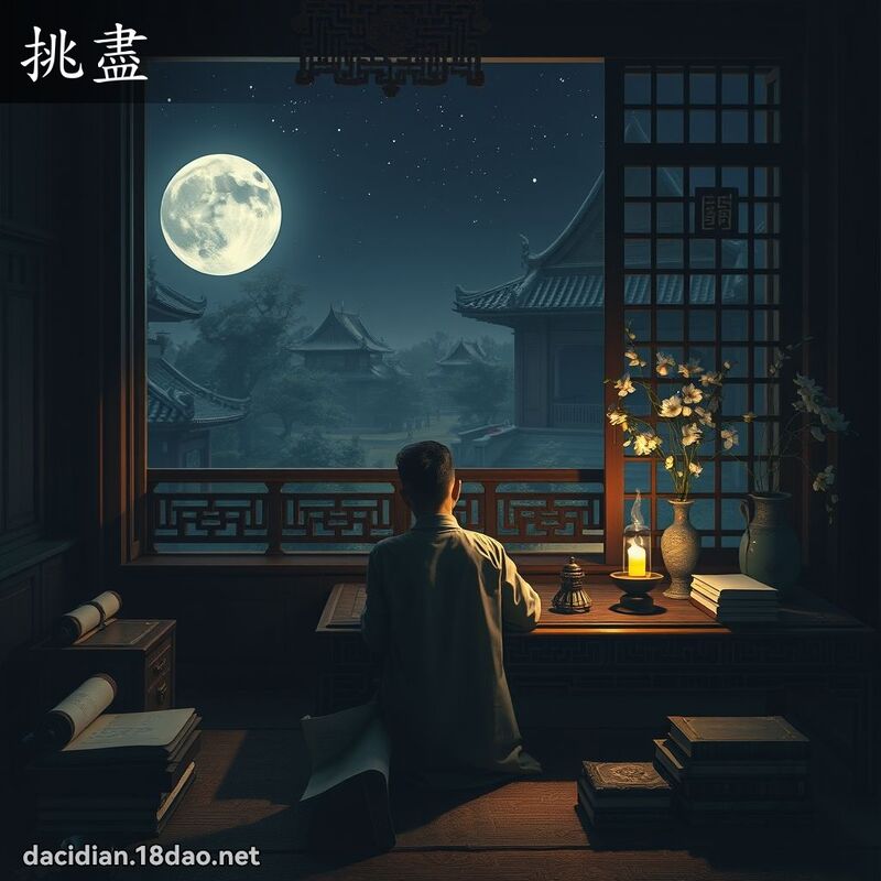 挑盡 - 國語大辭典配圖