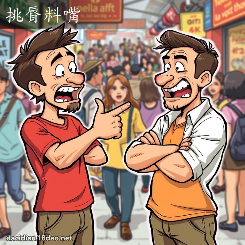 挑脣料嘴 - 國語大辭典配圖