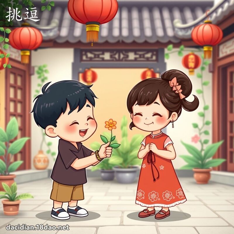 挑逗 - 國語大辭典配圖