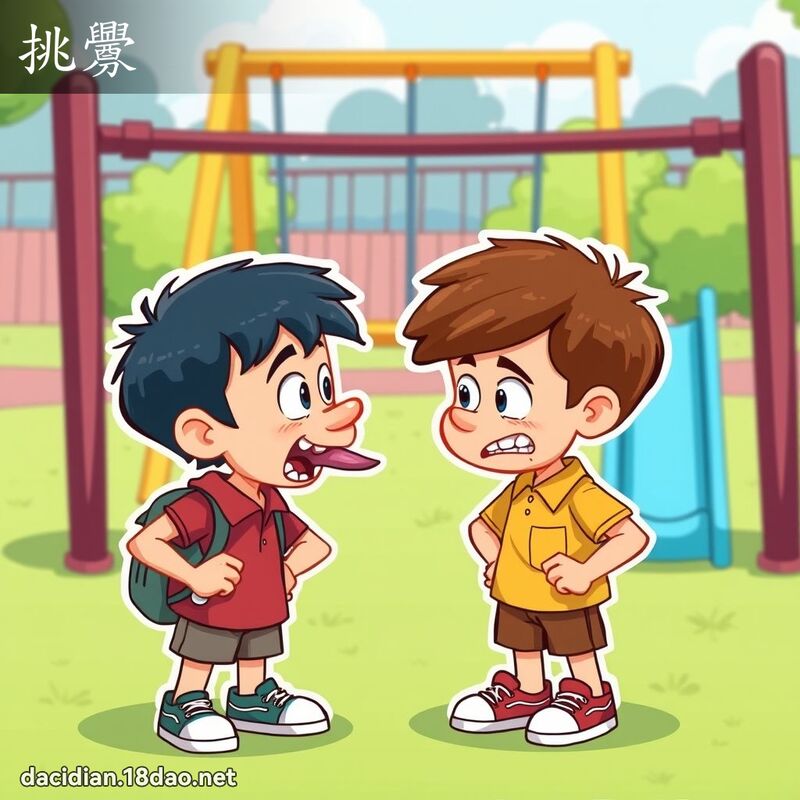 挑釁 - 國語大辭典配圖