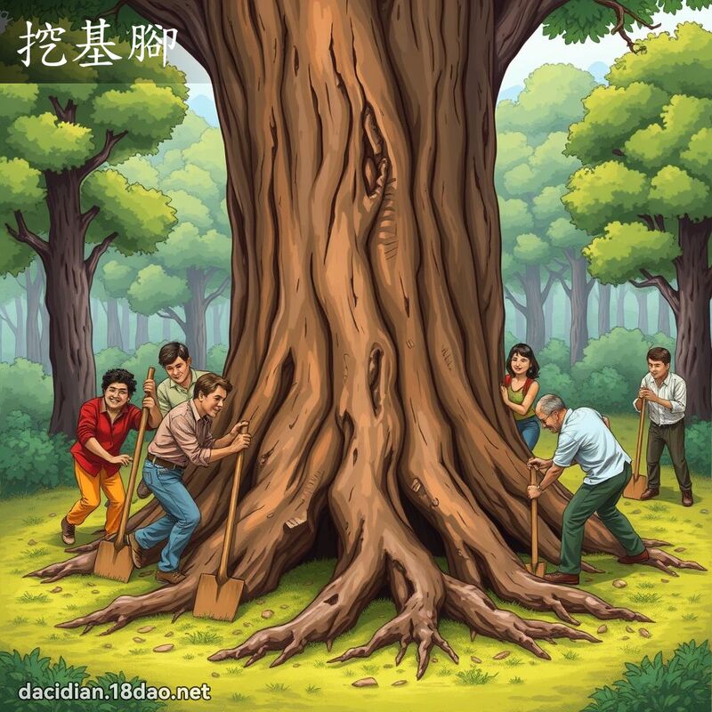 挖基脚 - 国语大辞典配图