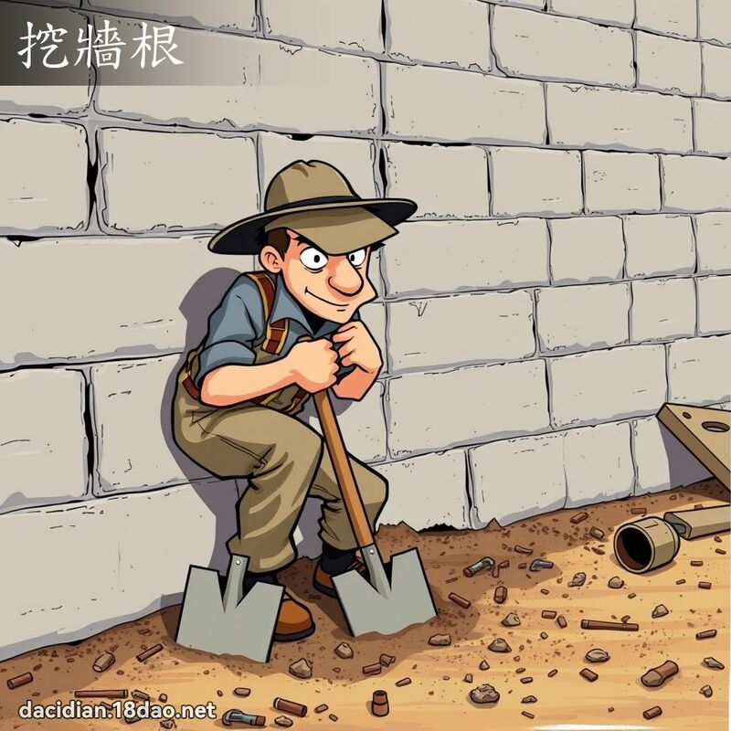 挖墙根 - 国语大辞典配图