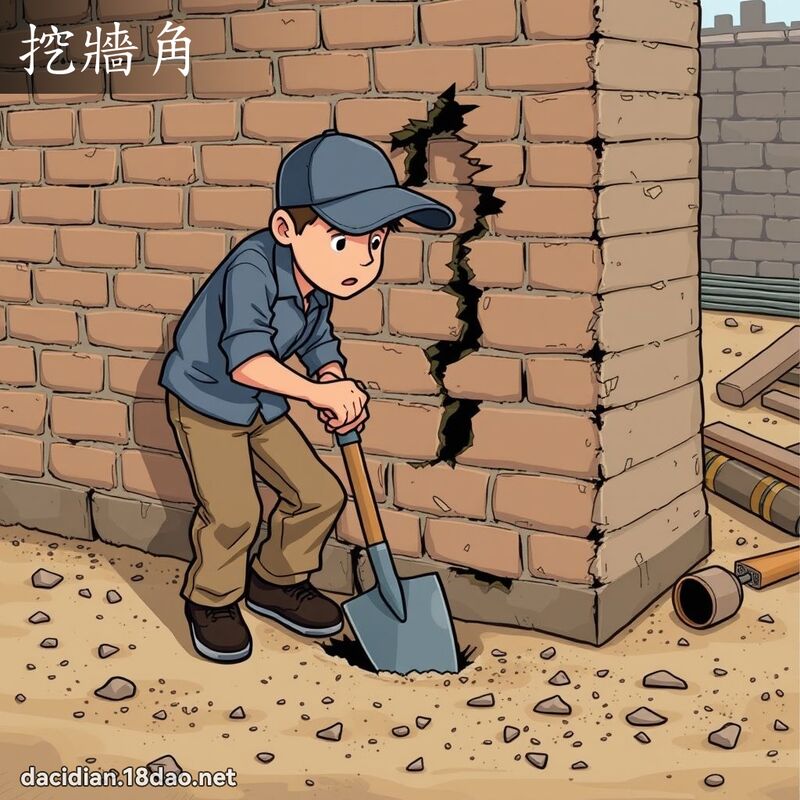 挖墙角 - 国语大辞典配图