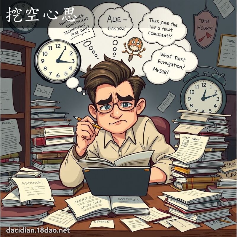 挖空心思 - 國語大辭典配圖