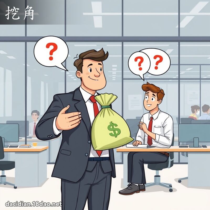 挖角 - 国语大辞典配图