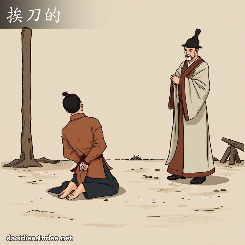 挨刀的 - 国语大辞典配图