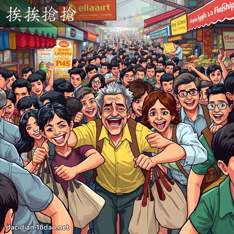 挨挨抢抢 - 国语大辞典配图