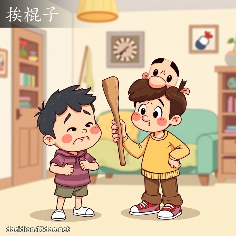 挨棍子 - 国语大辞典配图