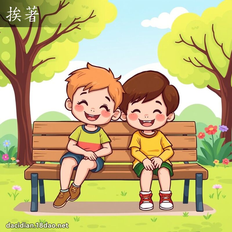 挨著 - 國語大辭典配圖