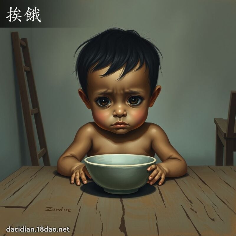 挨饿 - 国语大辞典配图