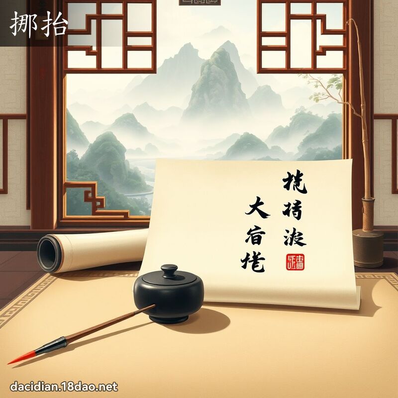 挪抬 - 國語大辭典配圖
