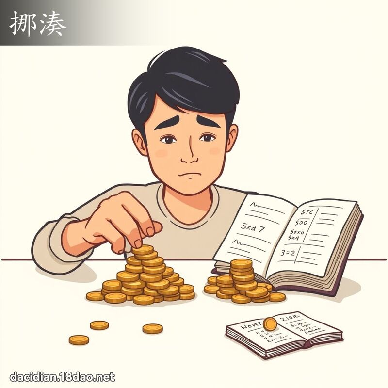 挪湊 - 國語大辭典配圖