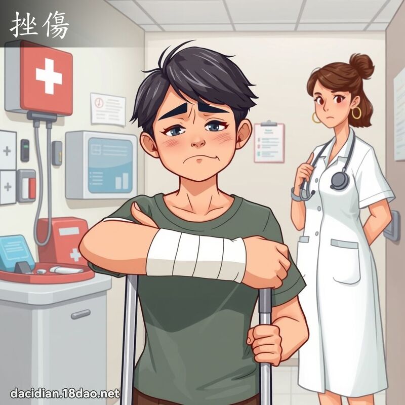 挫伤 - 国语大辞典配图