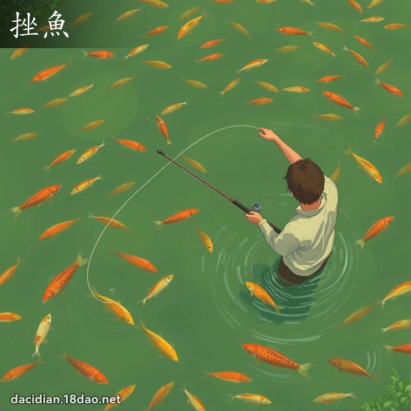 挫鱼 - 国语大辞典配图