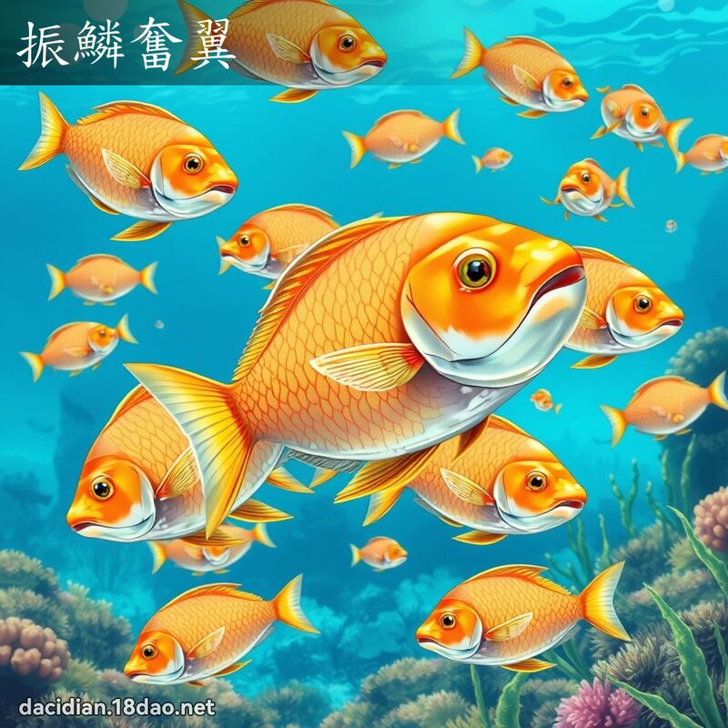 振鳞奋翼 - 国语大辞典配图