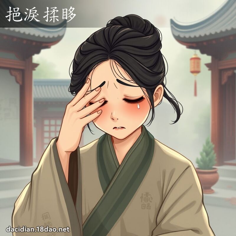 挹泪揉眵 - 国语大辞典配图