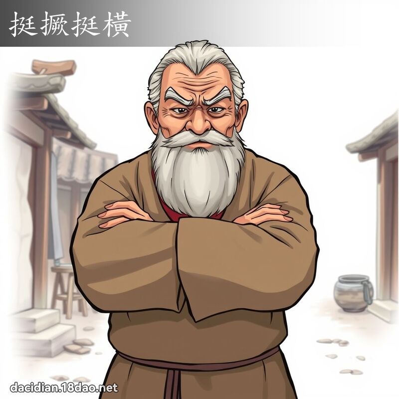 挺撅挺橫 - 國語大辭典配圖