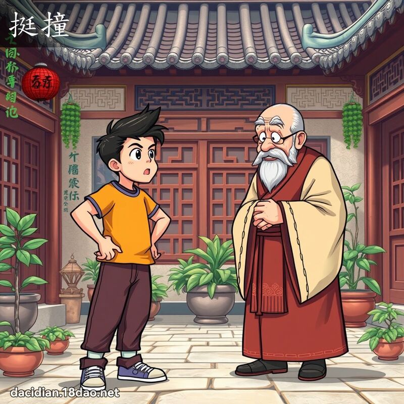 挺撞 - 國語大辭典配圖