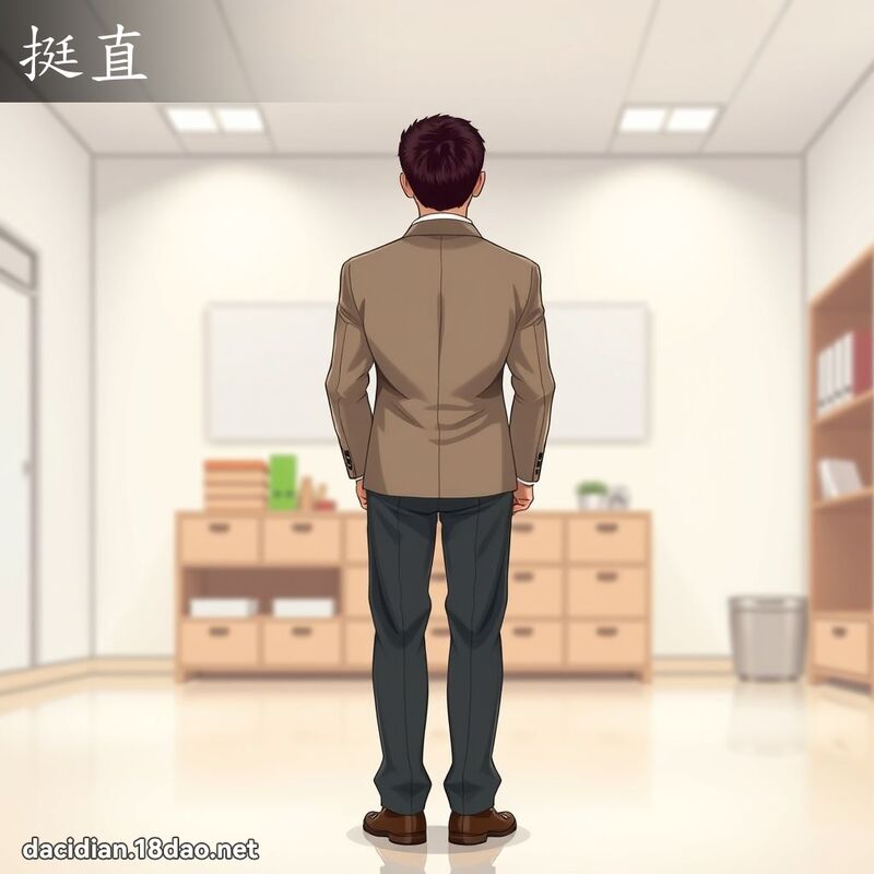 挺直 - 國語大辭典配圖