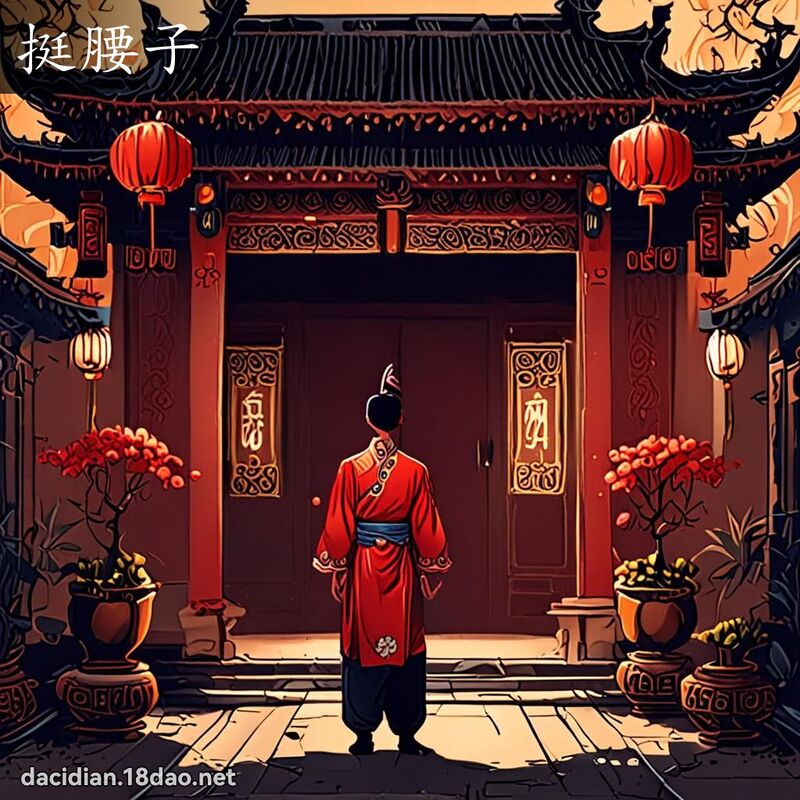 挺腰子 - 國語大辭典配圖