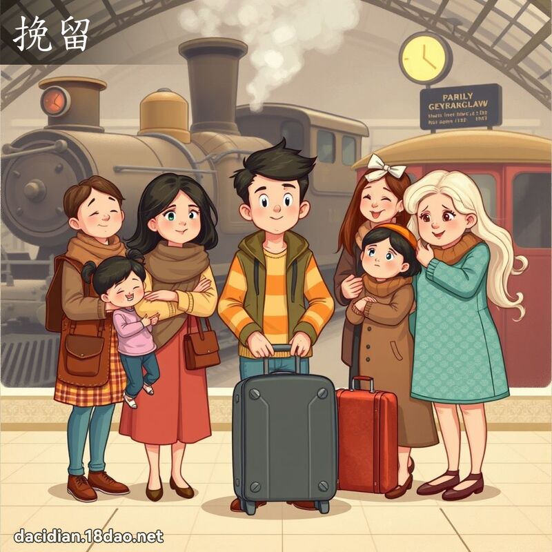 挽留 - 國語大辭典配圖