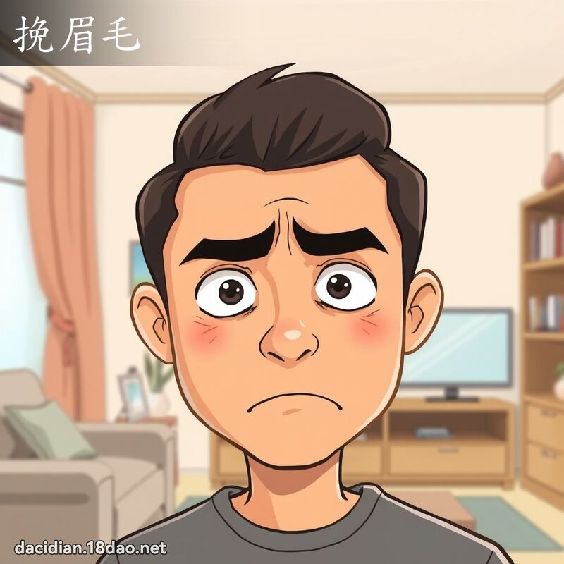 挽眉毛 - 国语大辞典配图