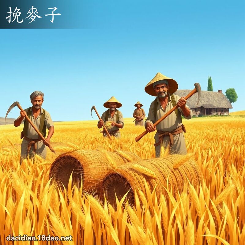 挽麥子 - 國語大辭典配圖