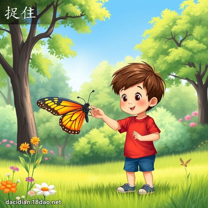 捉住 - 國語大辭典配圖