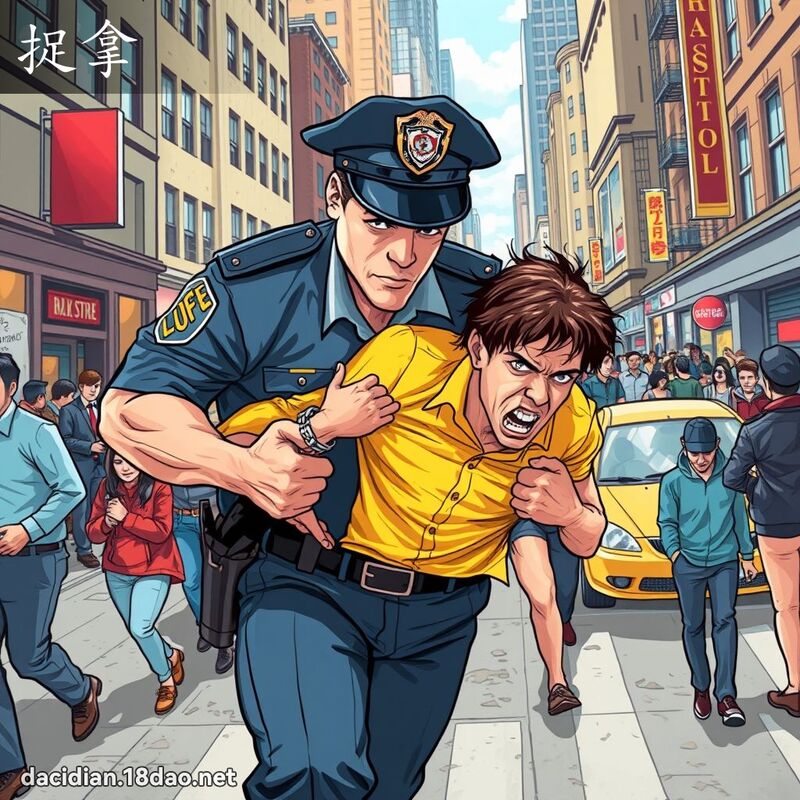 捉拿 - 國語大辭典配圖