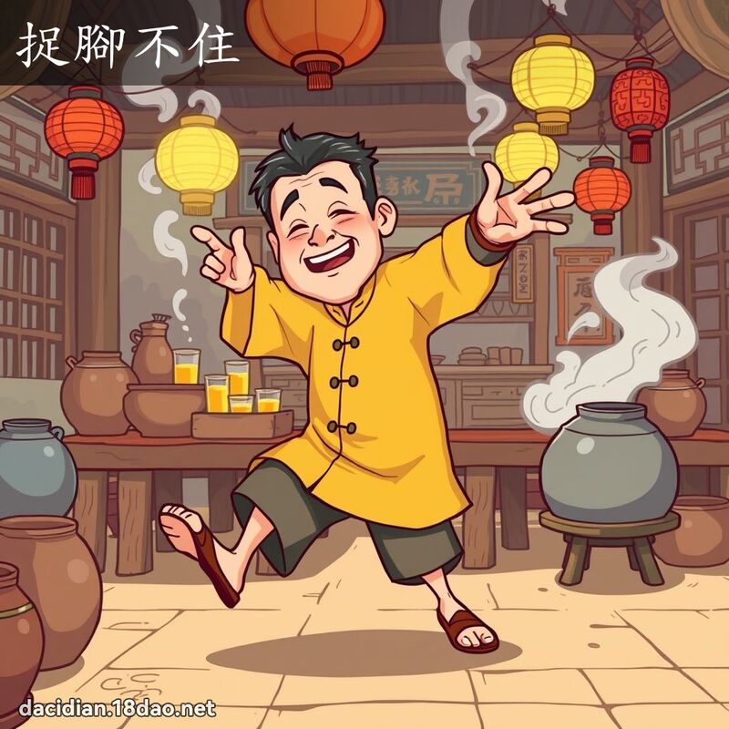 捉腳不住 - 國語大辭典配圖
