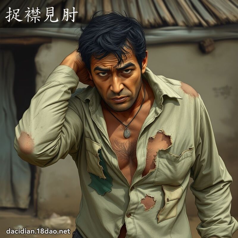 捉襟見肘 - 國語大辭典配圖