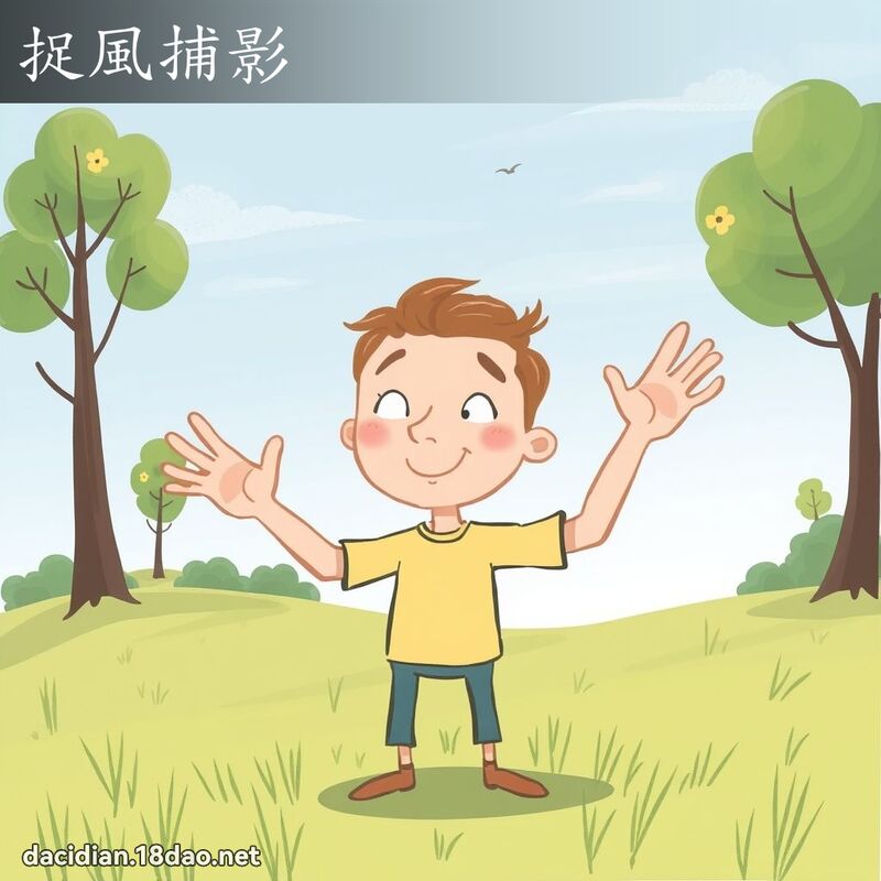 捉风捕影 - 国语大辞典配图