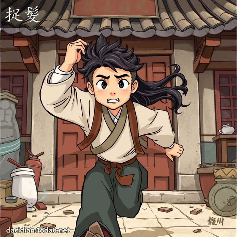 捉髮 - 國語大辭典配圖
