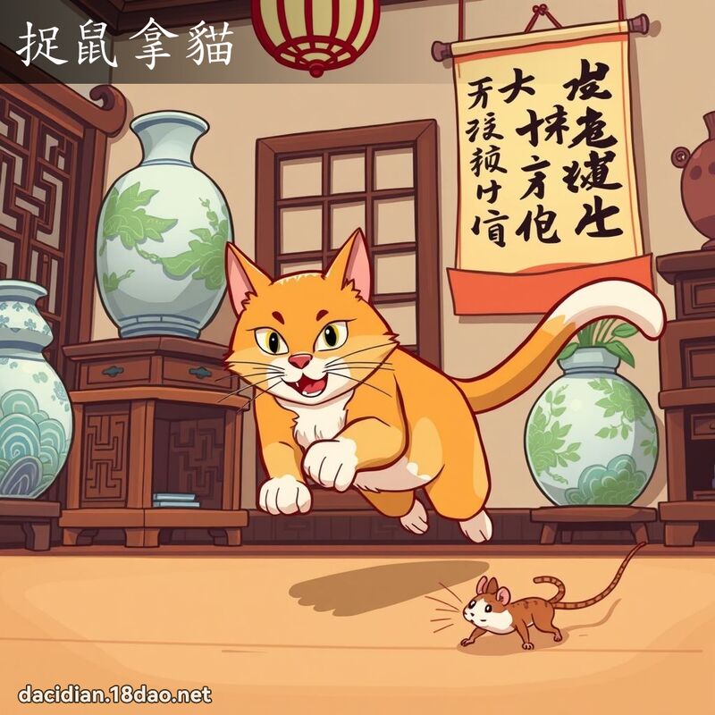 捉鼠拿猫 - 国语大辞典配图