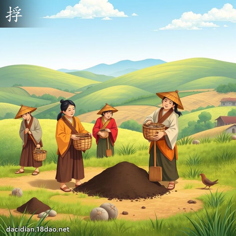 捊 - 國語大辭典配圖
