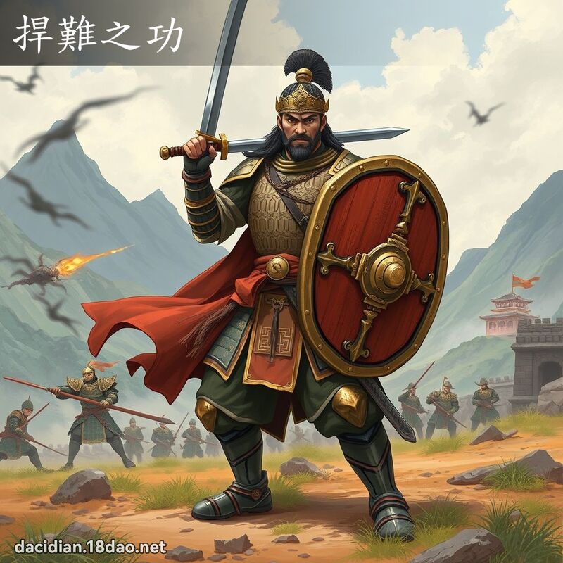 捍难之功 - 国语大辞典配图