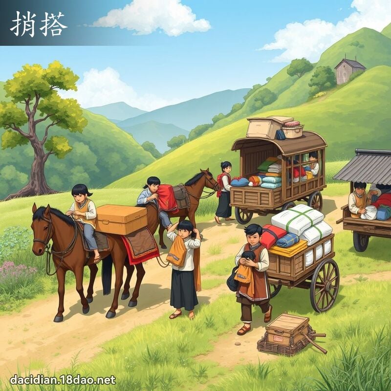 捎搭 - 国语大辞典配图