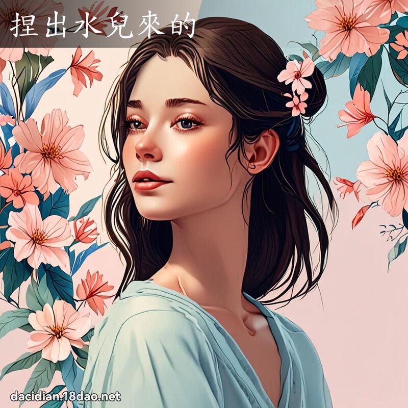 捏出水儿来的 - 国语大辞典配图