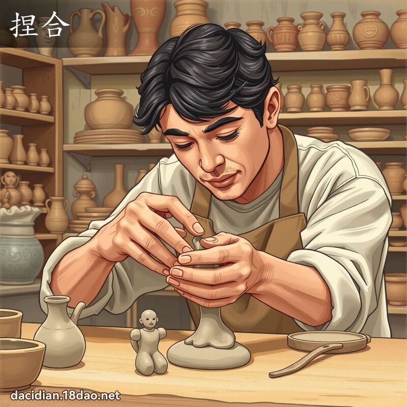 捏合 - 國語大辭典配圖