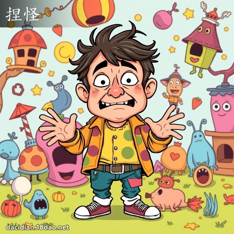 捏怪 - 國語大辭典配圖