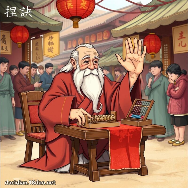 捏诀 - 国语大辞典配图