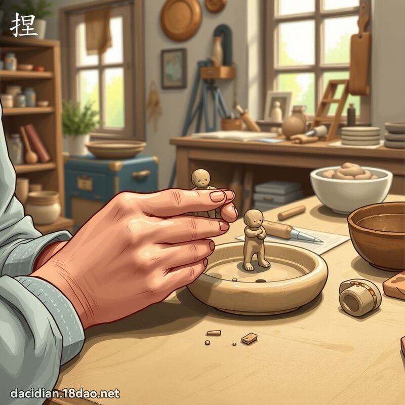 捏 - 國語大辭典配圖